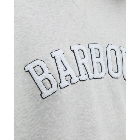 110$ Barbour Crew Neck Silverdale Pullover Sweatshirt Women's Size 6 White - Picture 3 of 5